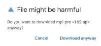 Image showing step 2 of installing MPL money app